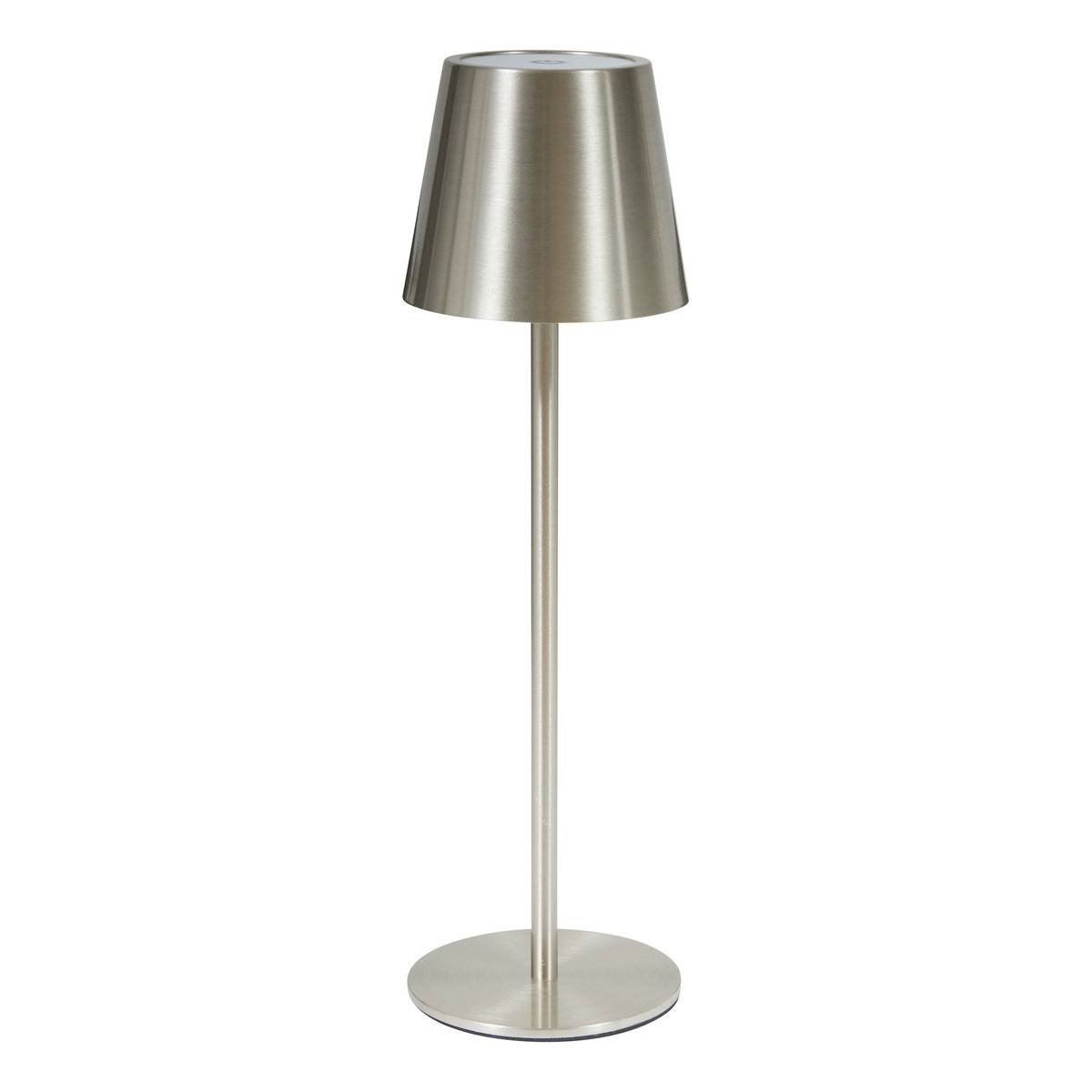 Lampe d'extérieur tactile H37cm CODY argent, ATMOSPHERA