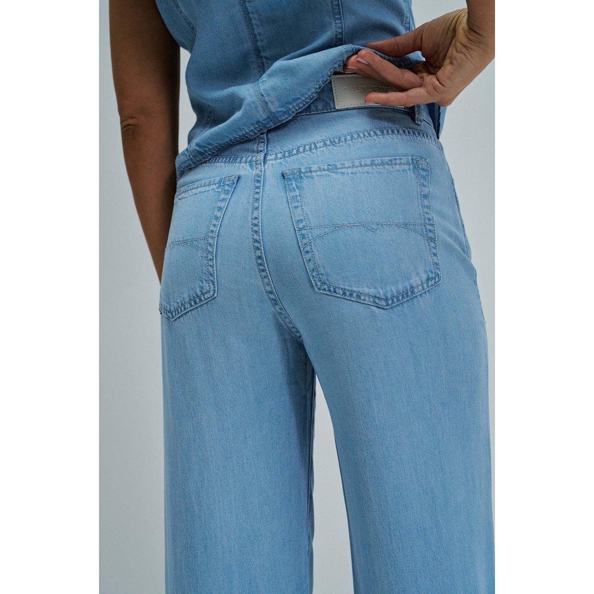 JEAN WIDE LEG EM LIGHTDENIM bleu, SALSA JEANS