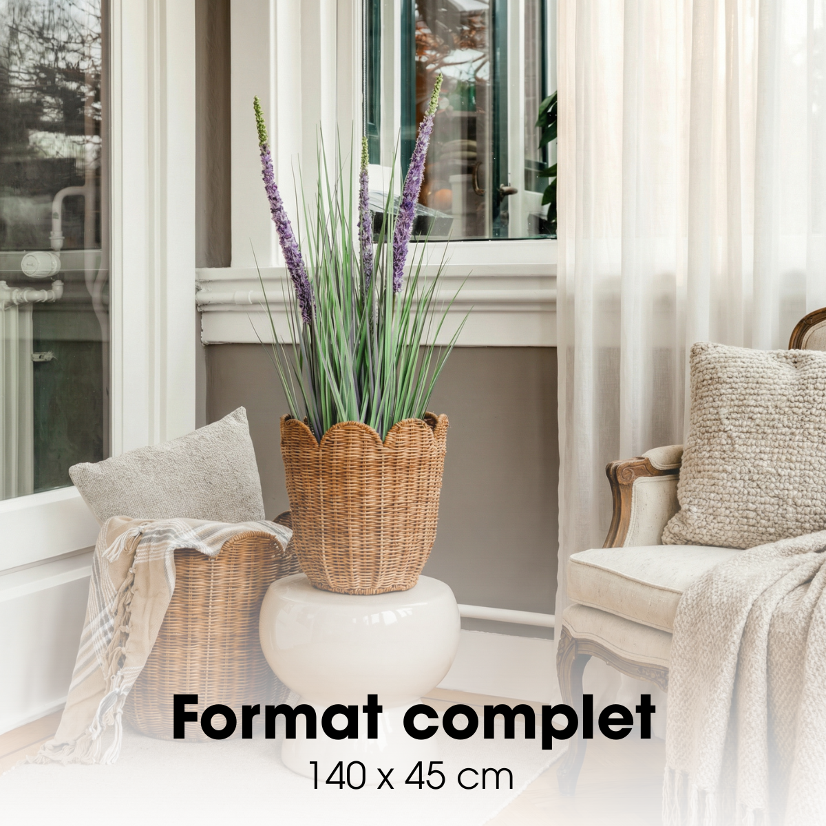 Plante artificielle ZIERGRAS violet, MICA DECORATIONS