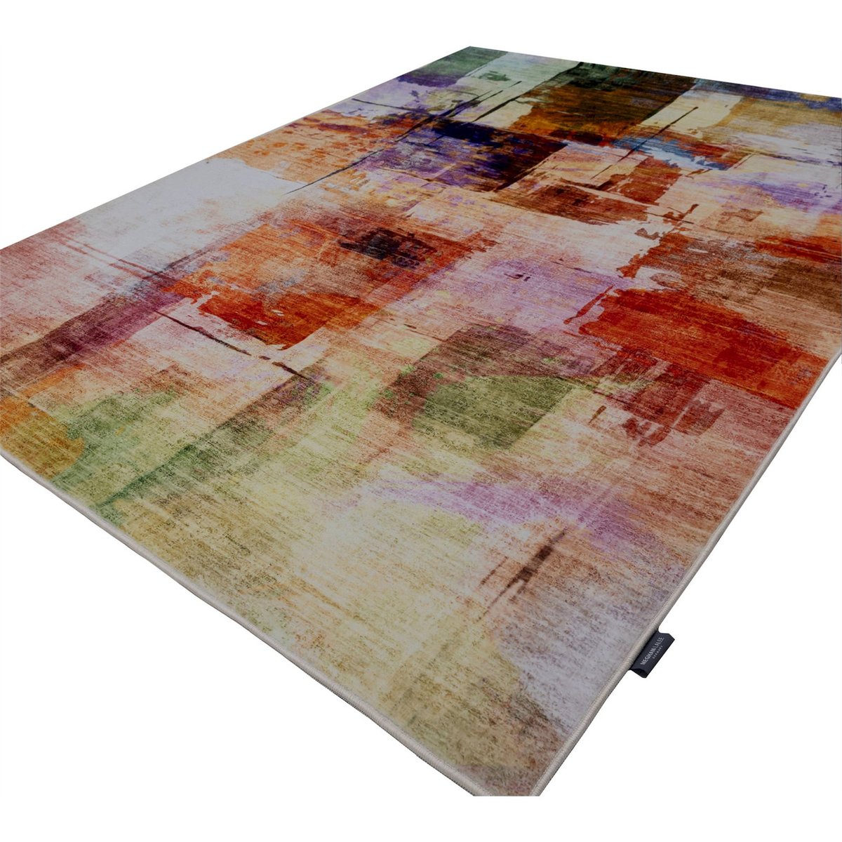 Tapis rectangulaire, Visionary multicolore peinture abstraite tons chauds et froids, ARTE ESPINA