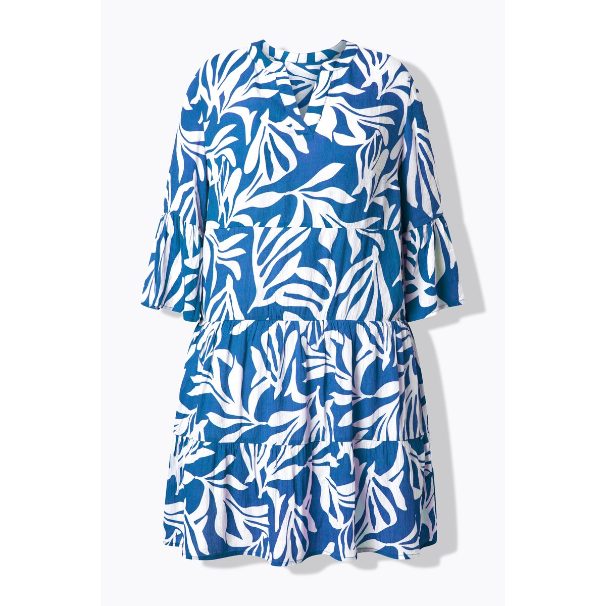 Robe midi, coupe évasée bleu encre, ULLA POPKEN