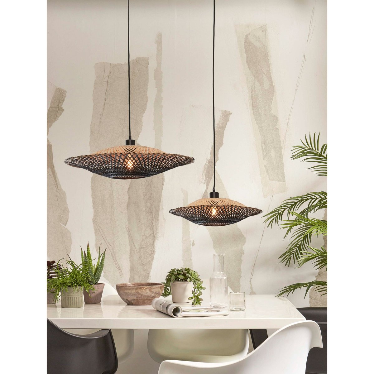 Lampe Suspendue Bambou KALIMANTAN black, D'ARPEJE