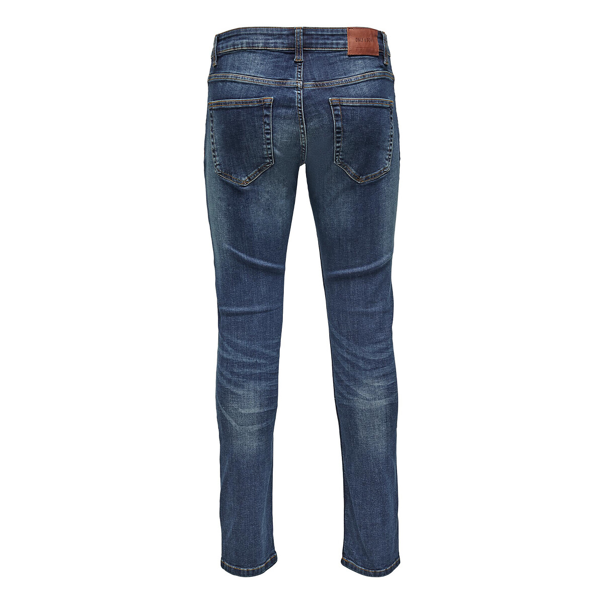 Jean droit stretch Weft bleu moyen, ONLY & SONS