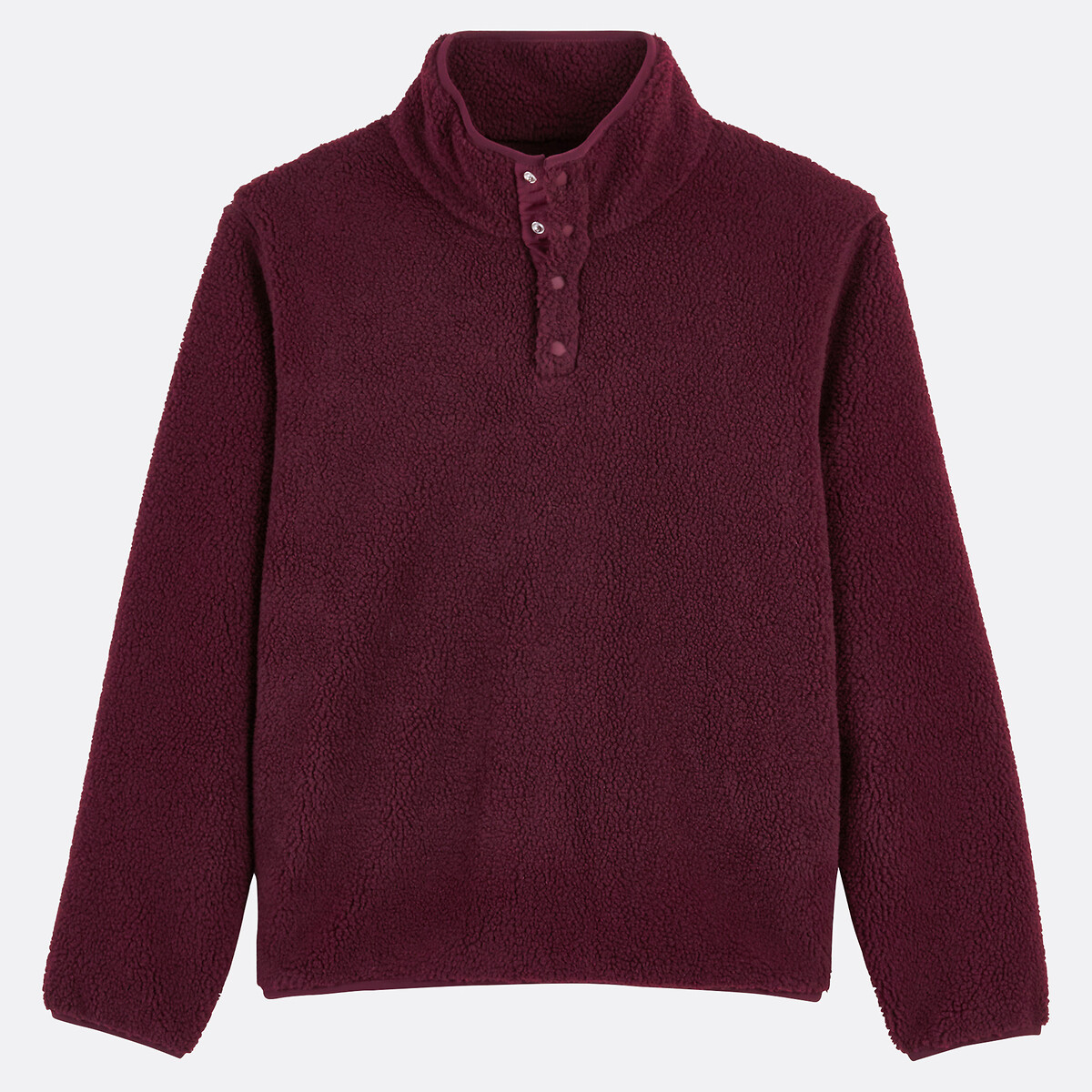 Sherpa High Neck Sweatshirt burgundy, LA REDOUTE COLLECTIONS