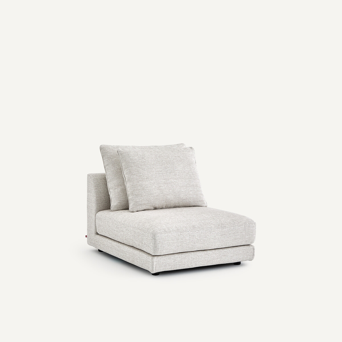 Chauffeuse modulable en toile jaspée, TIBERIO gris/blanc, AM.PM