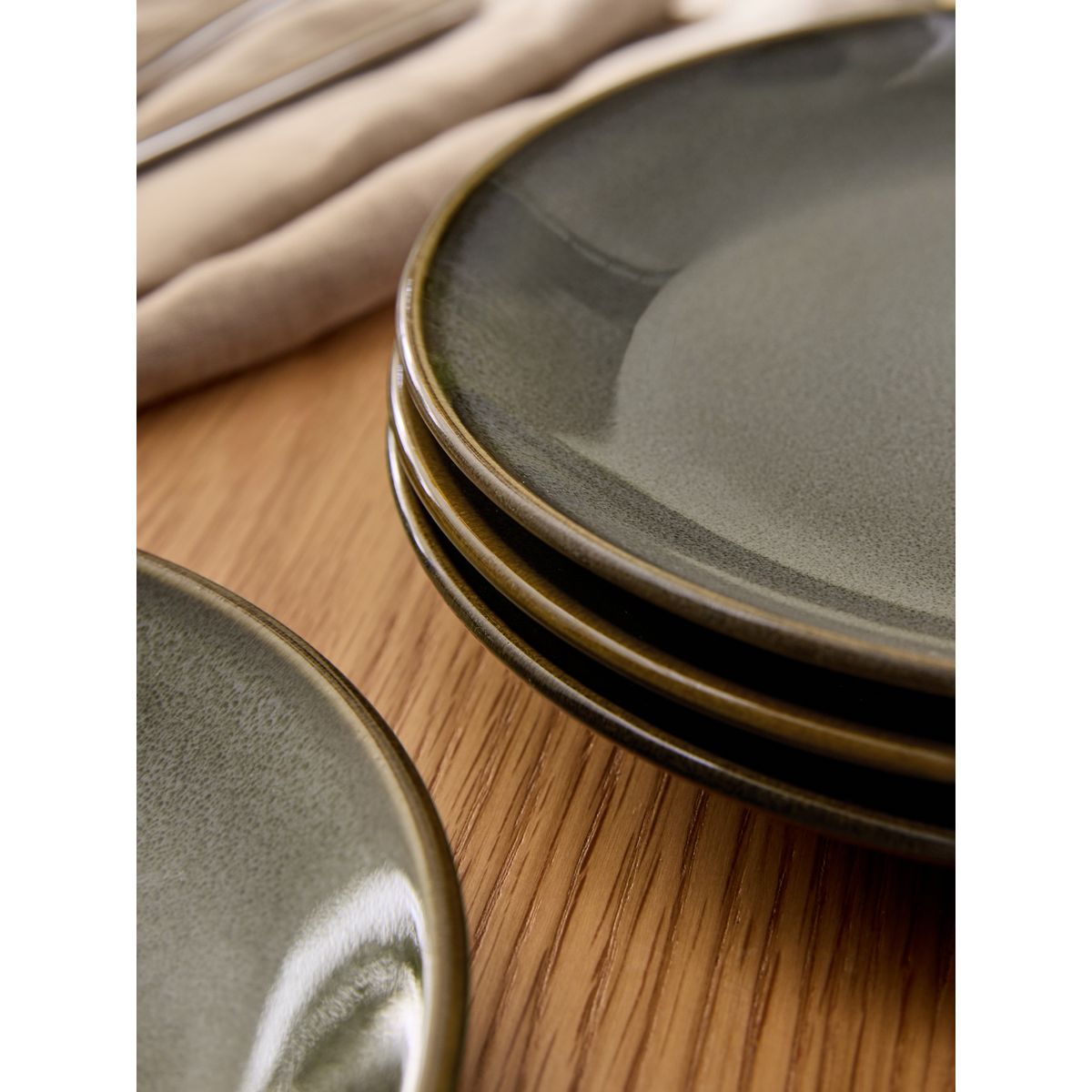 Assiette à dessert hampton, lot de 4 gris, NEXT