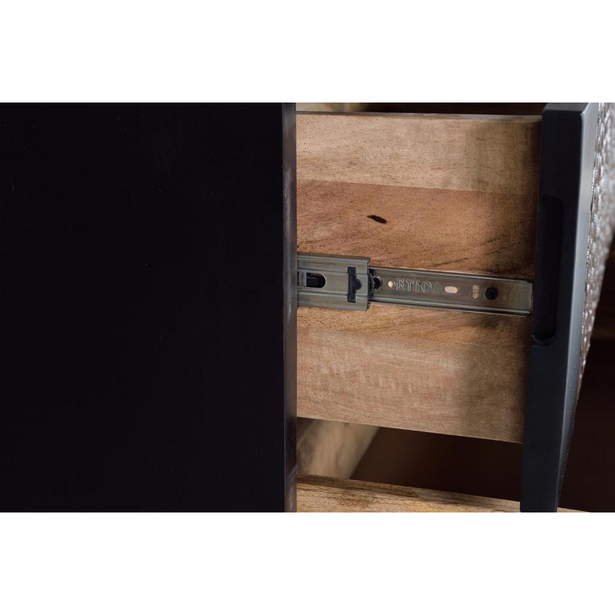 Commode 3 tiroirs - EBÉLINE noir, DECORATION D’AUTREFOIS