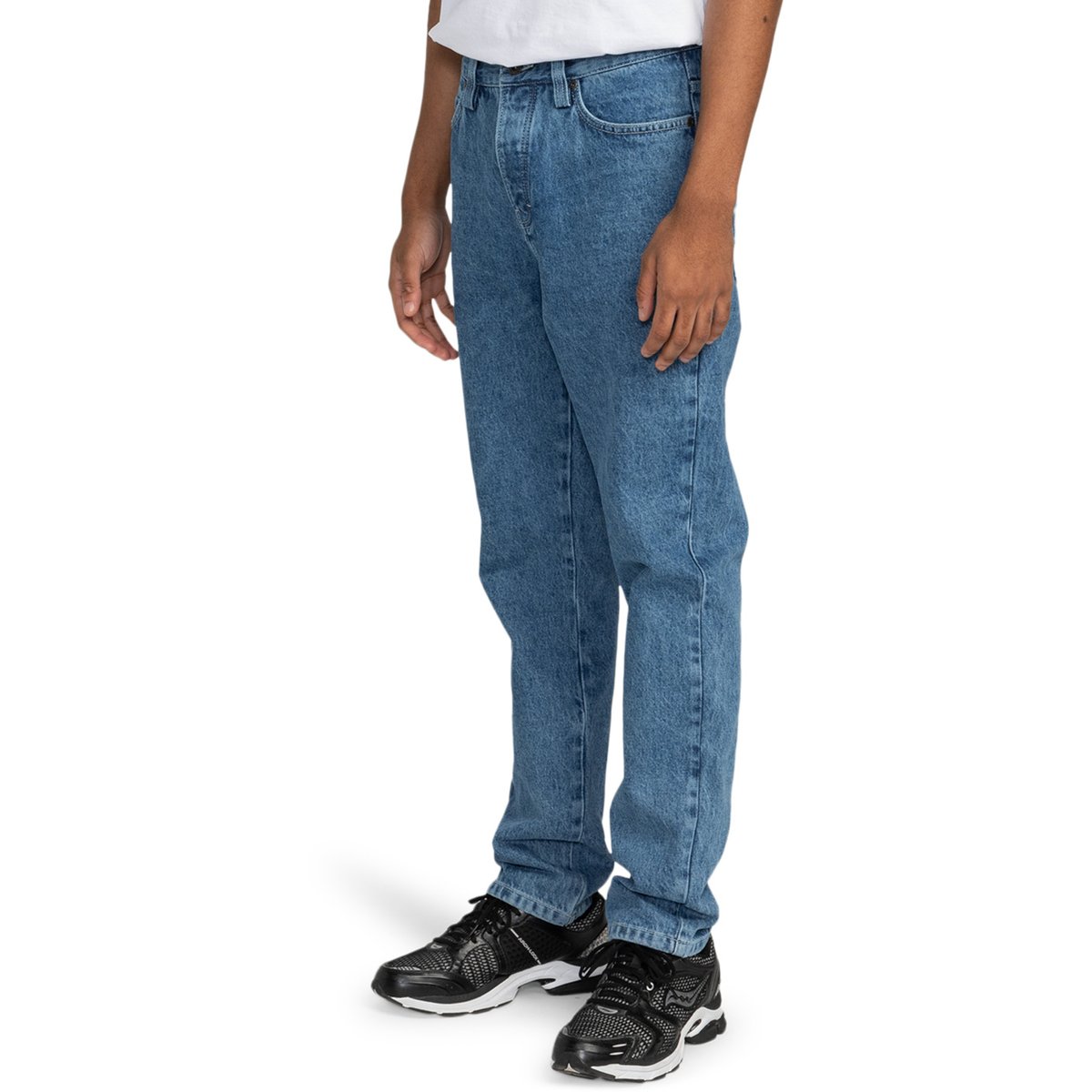 Jean fuselé REGULAR bleu mid used, ELEMENT