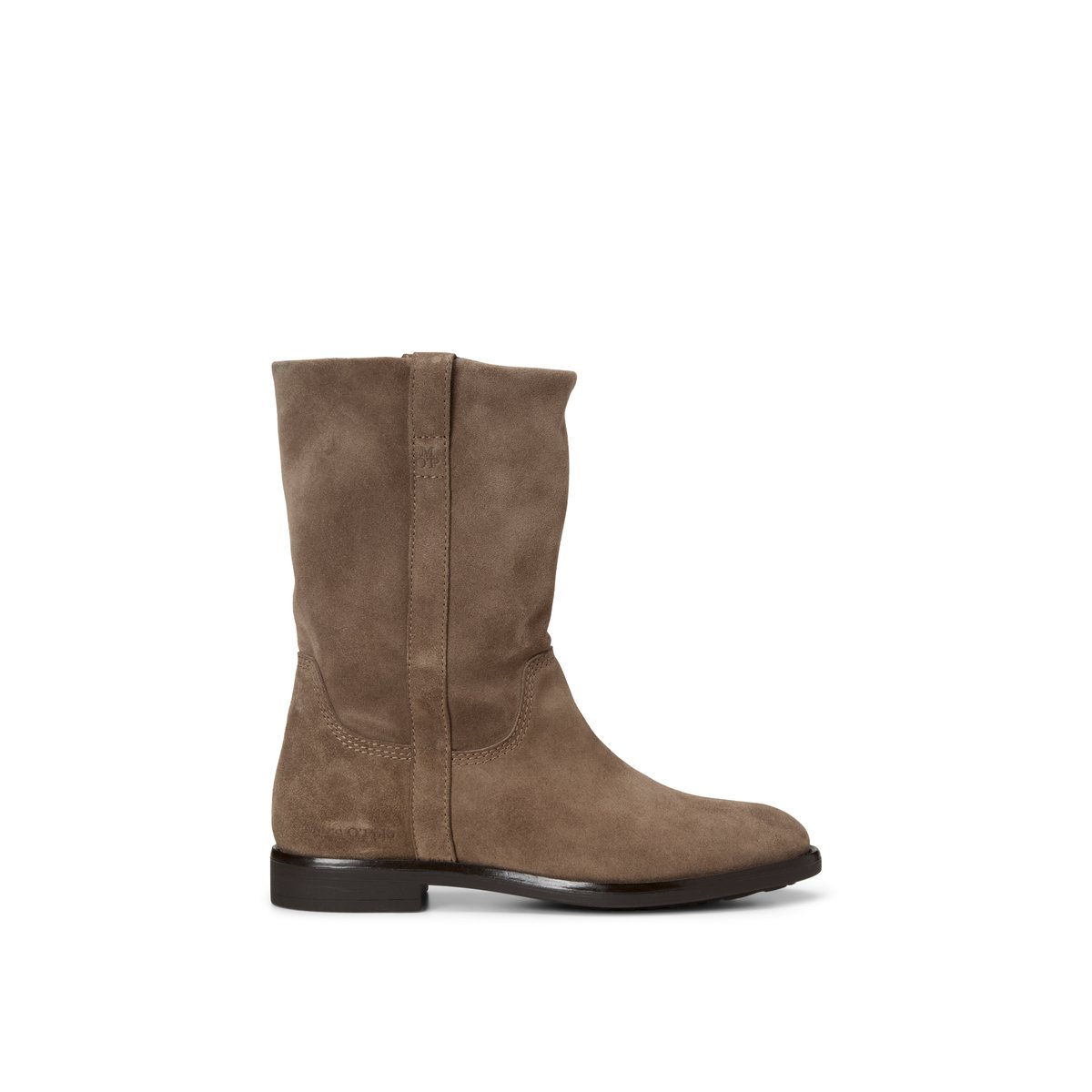 Bottes mi-hautes, modèle Wendy en cuir velours souple marron clair, MARC O'POLO