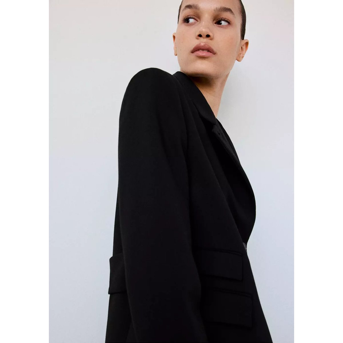 Veste lea noir, MANGO