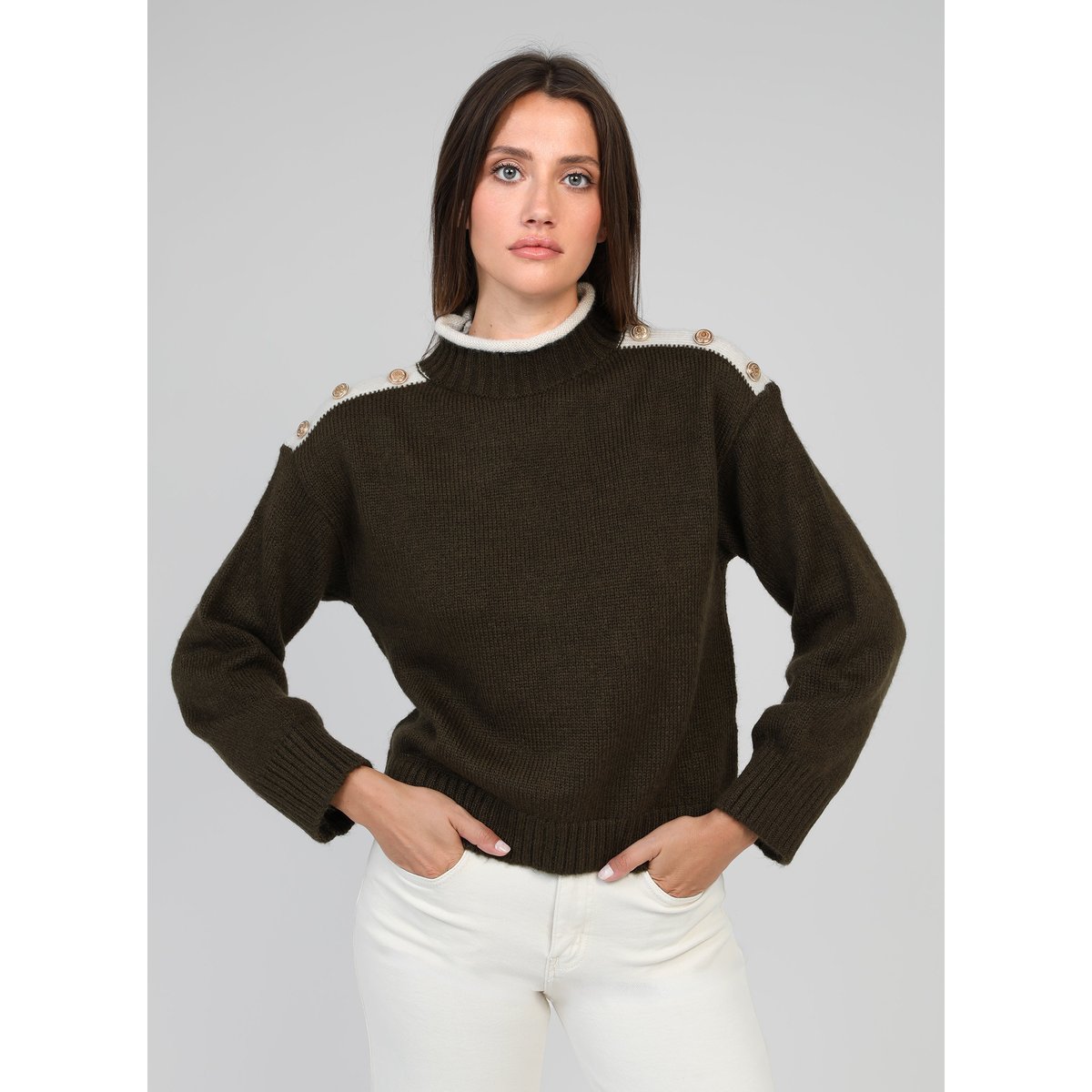 Pull LOUKI kaki, AN'GE