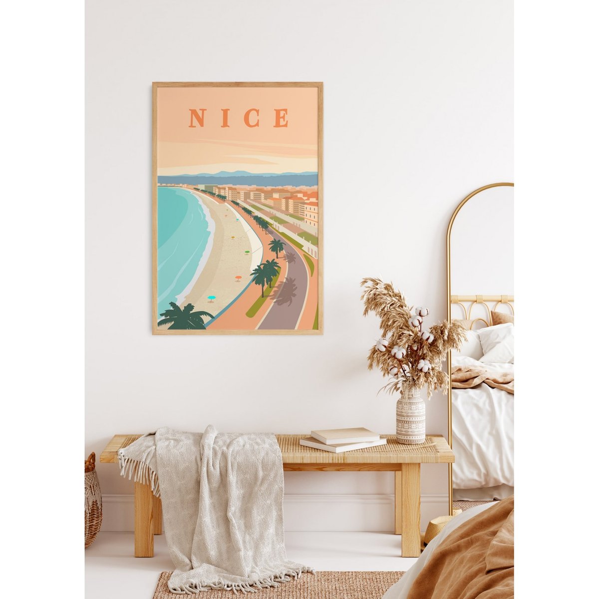 Affiche ville Nice 2 blanc, L'AFFICHERIE