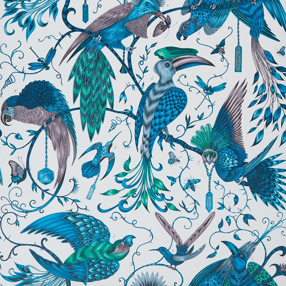 Audubon Wallpaper blue, EMMA J SHIPLEY