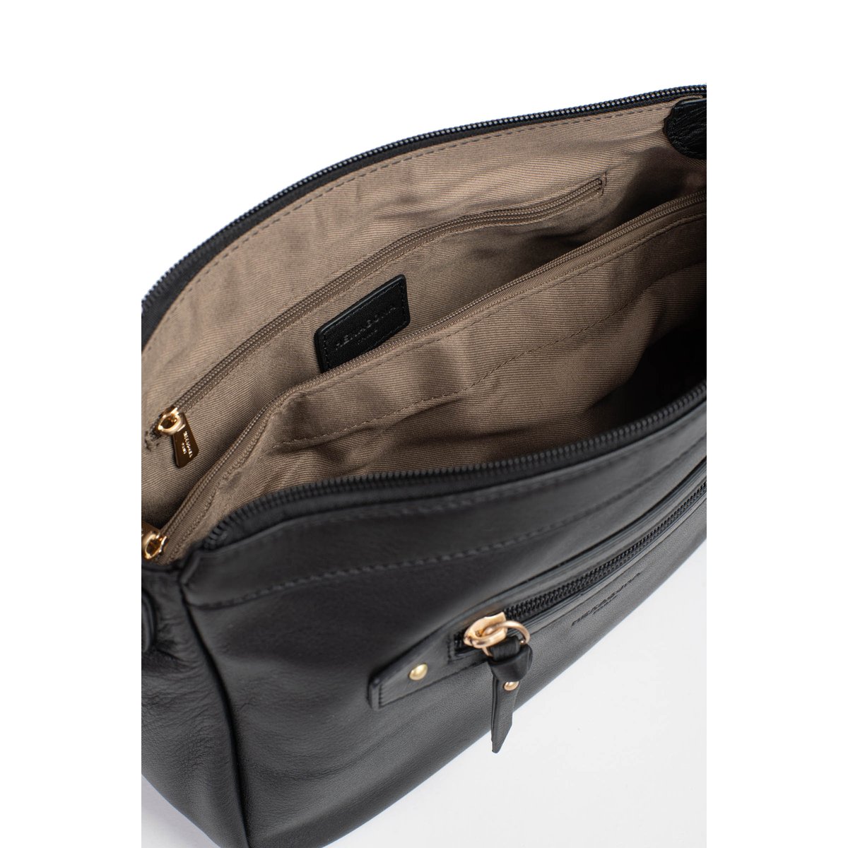 Sac porté épaule 1 anse TAIMA noir, HEXAGONA