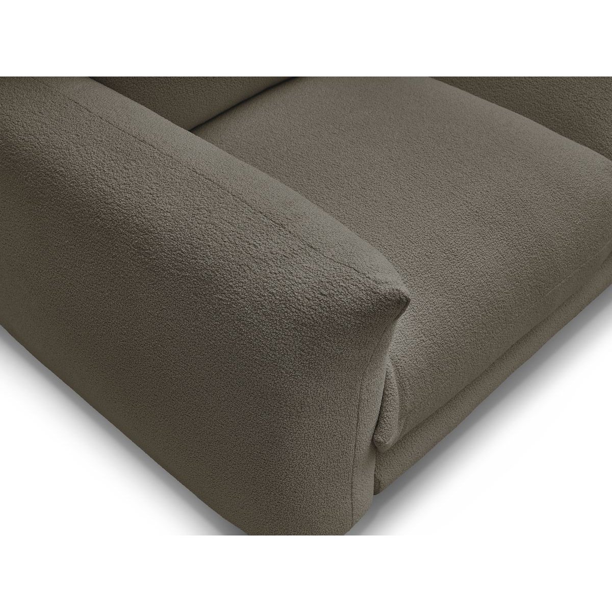 Pouf tissu bouclette, ERNEST marron, BOBOCHIC