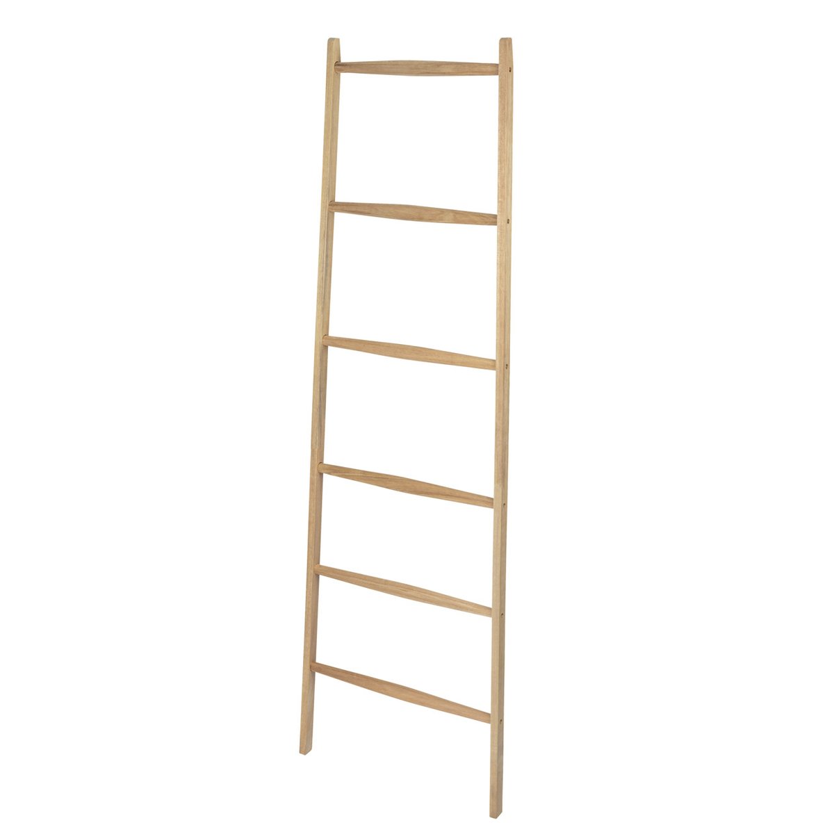 Echelle porte-serviettes 6 barres ACINA marron, WENKO