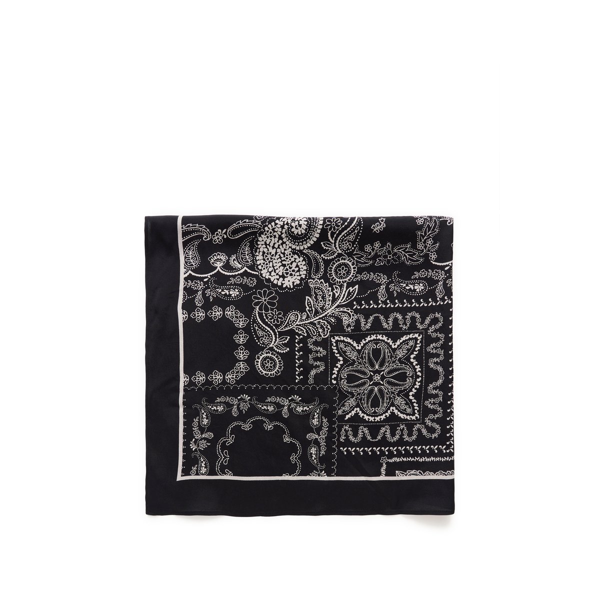 Écharpe noir blanc black/turtledove scarf print, KAFFE CURVE