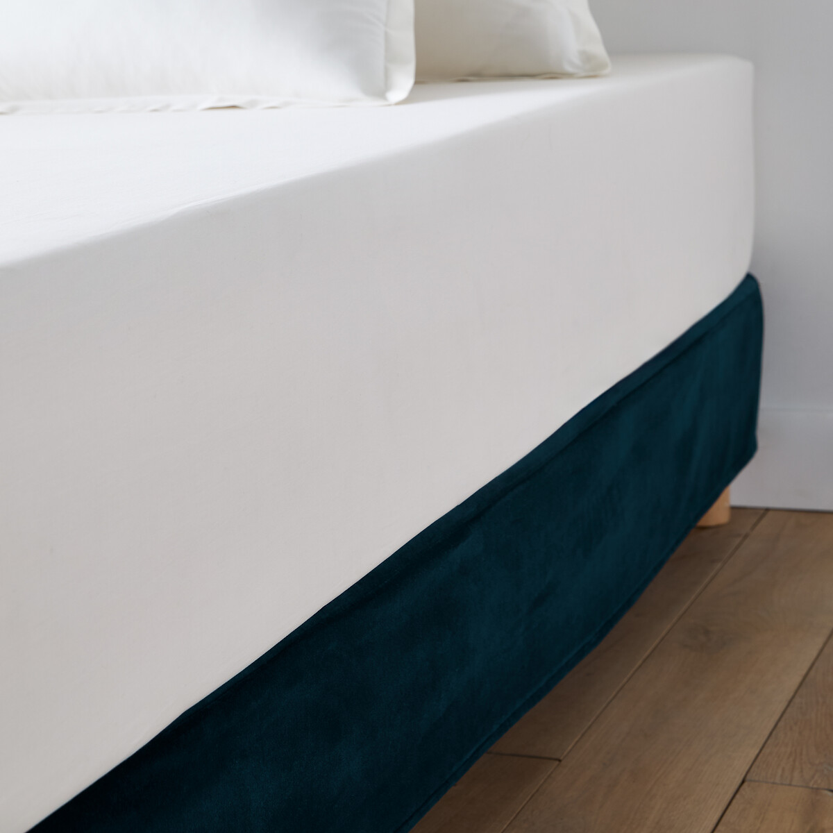 Cache-sommier velours, Velvet bleu nuit, LA REDOUTE INTERIEURS
