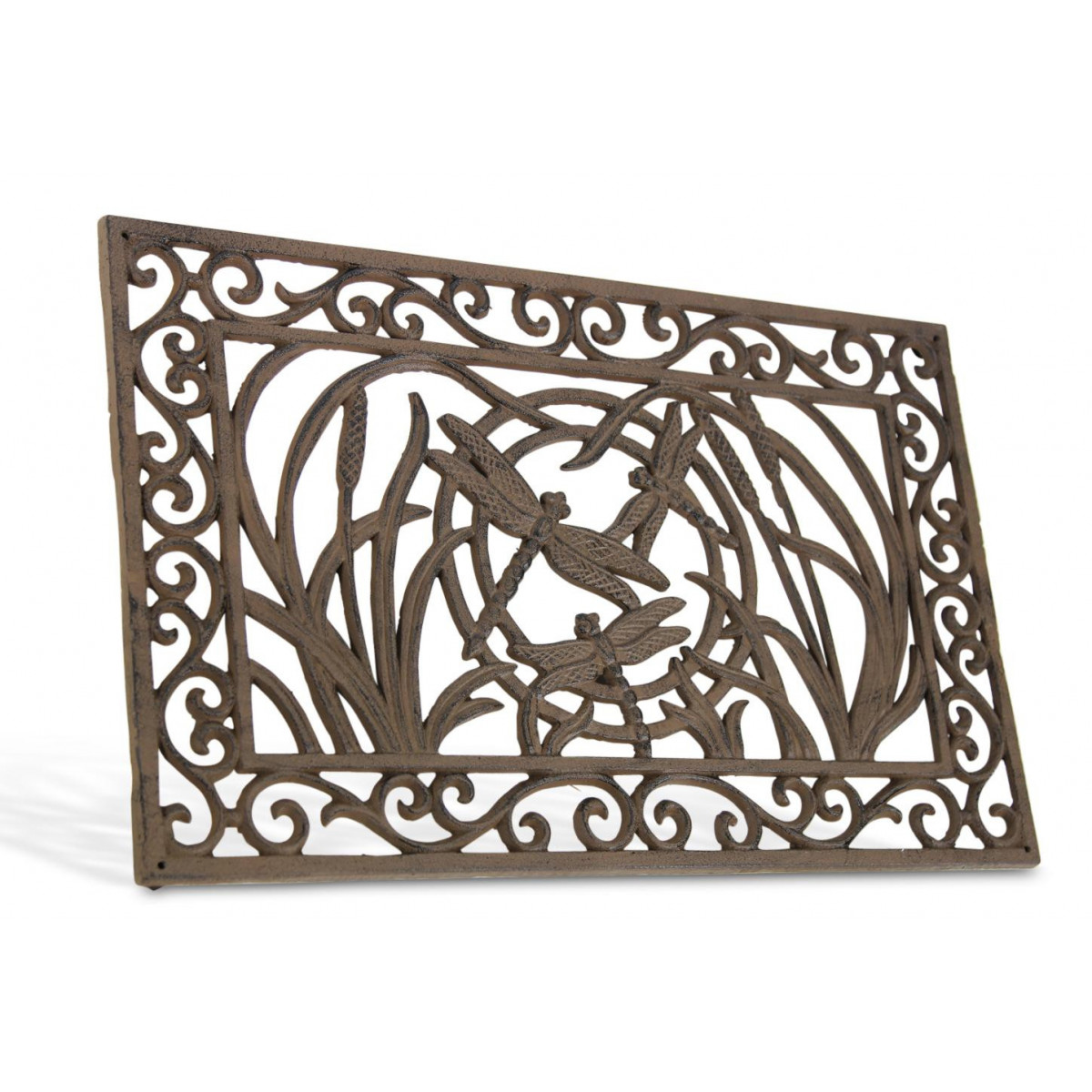 Paillasson rectangulaire fonte marron, DECORATION D’AUTREFOIS