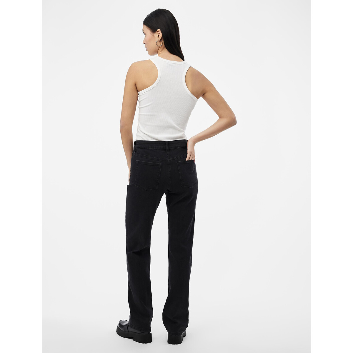 Jean droit black denim, PIECES