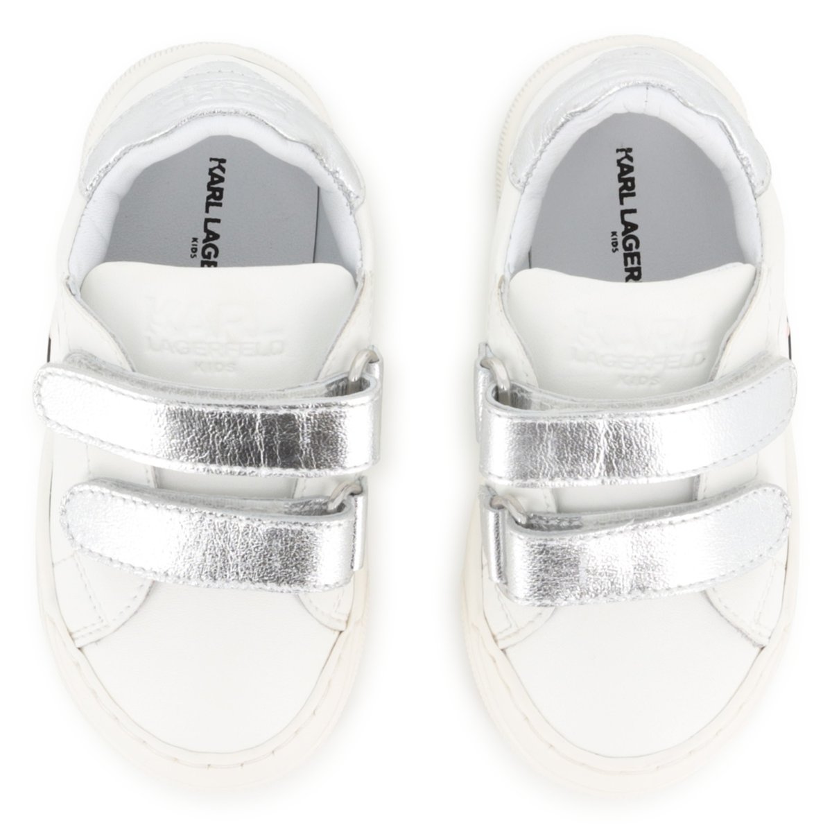 Baskets basse à lacets blanc, KARL LAGERFELD KIDS