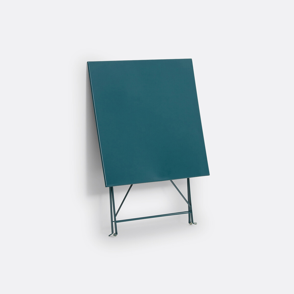 Table pliante carrée en métal fer, Ozevan bleu de prusse, LA REDOUTE INTERIEURS