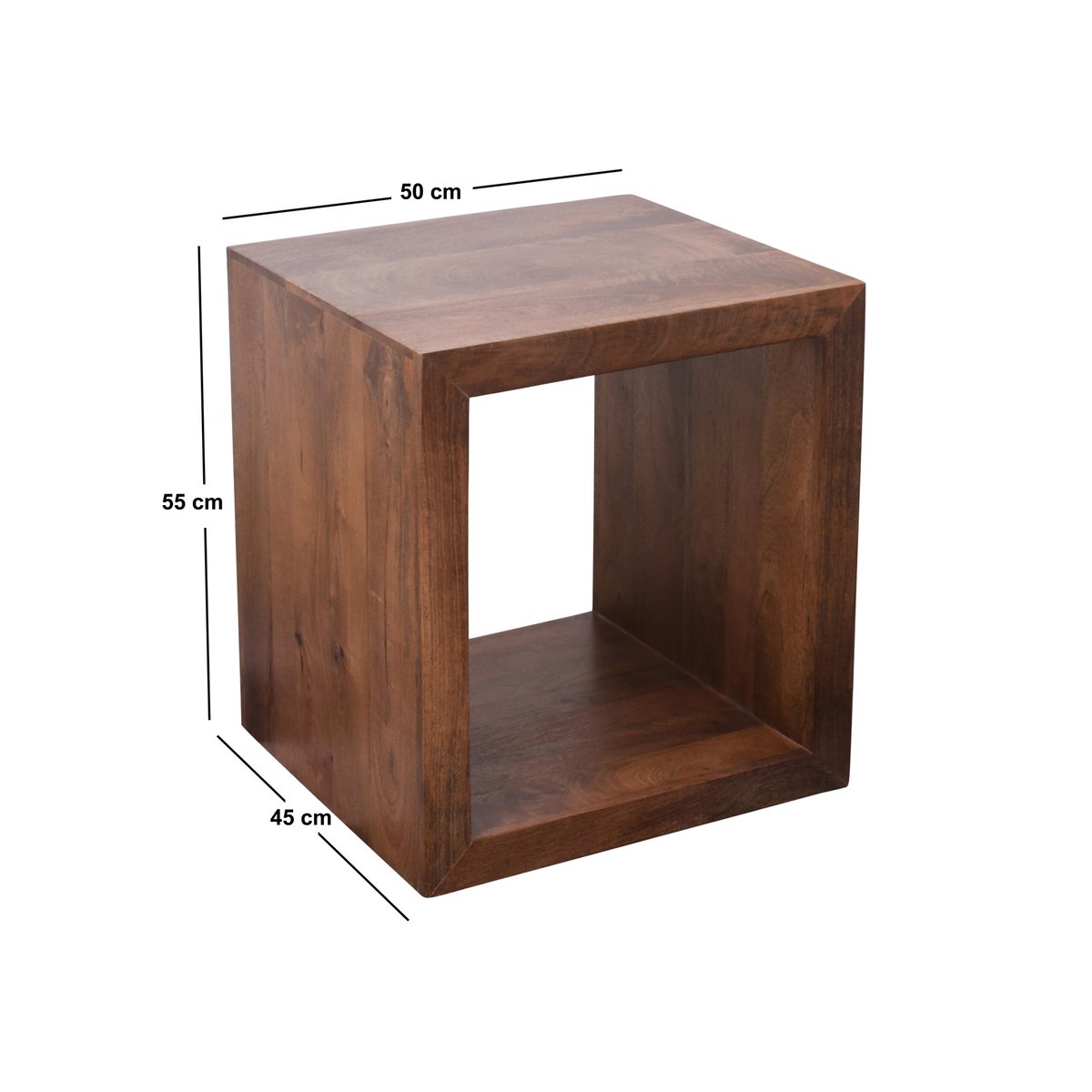 Table d'appoint, bois de manguier foncé, JABALPUR noyer, NORDLYS