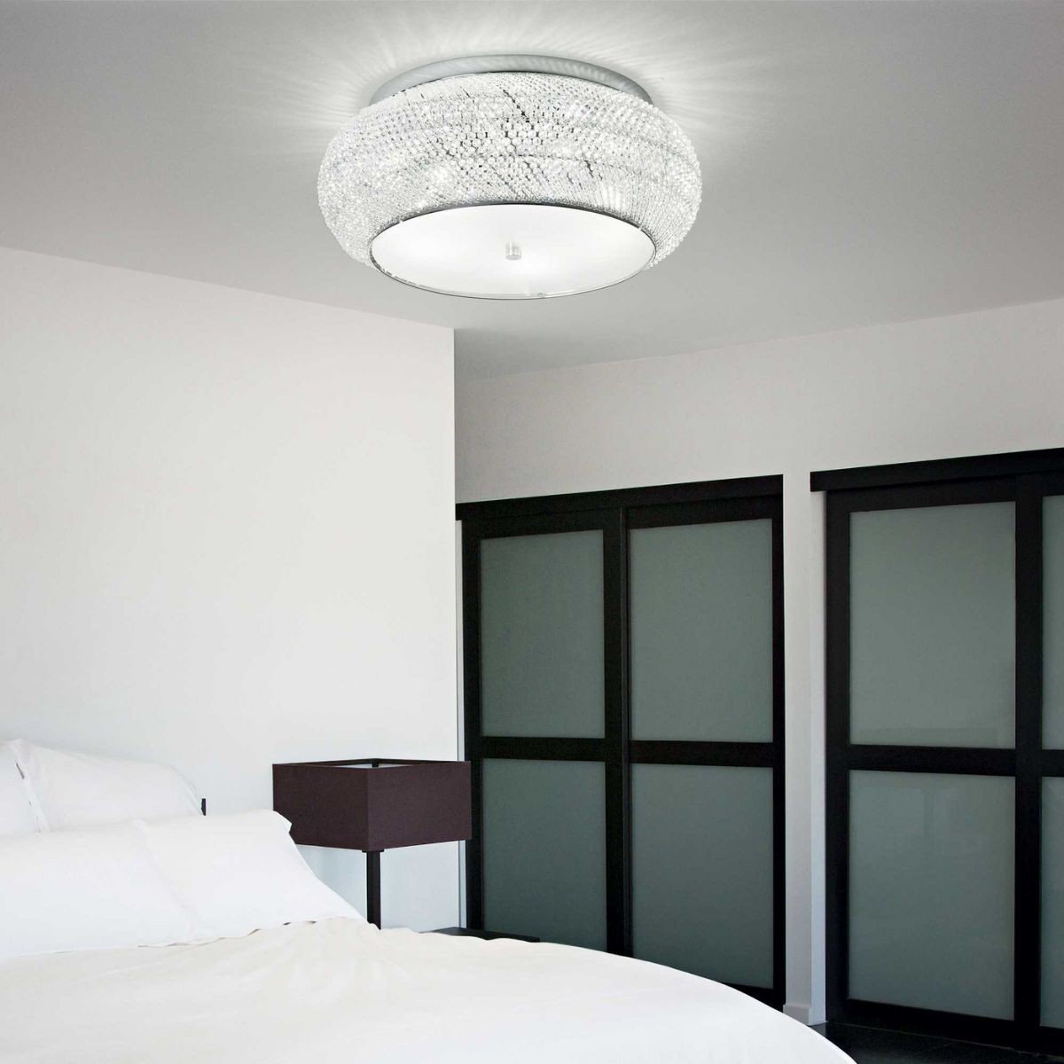 Plafonnier PASHA' chromé, IDEAL LUX