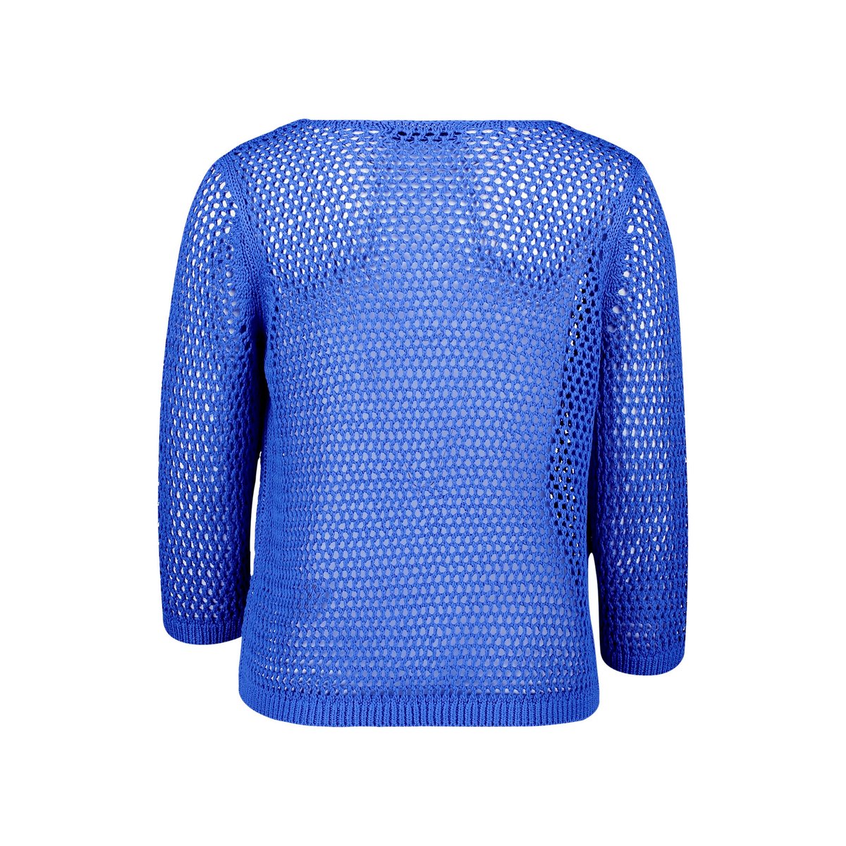 Pull-over en maille ajourée à manches 3/4 adria blue, BETTY BARCLAY