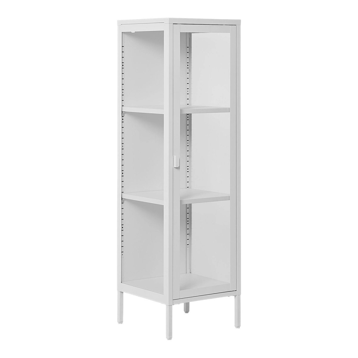 Colonne vitrée en métal, 1 porte ODENSE blanc, PIER IMPORT