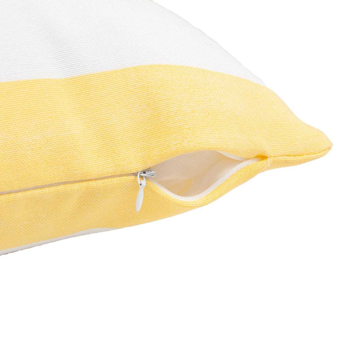 Housse de coussin coton polyester, SIGRID jaune citron frais, INSPIRE