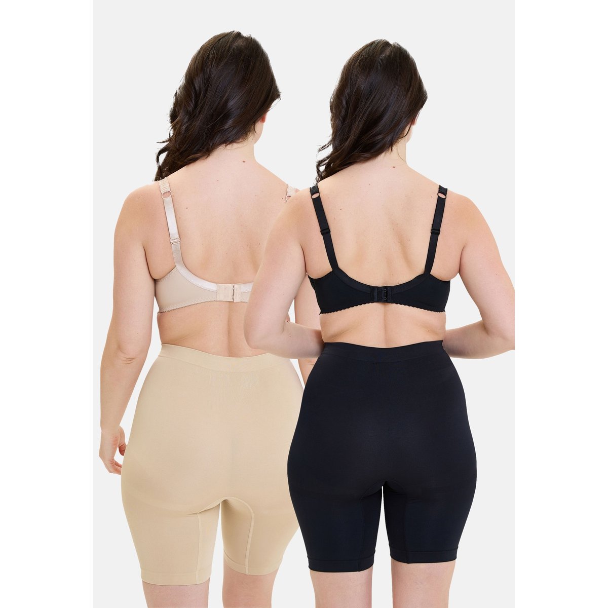 Lot de deux shorts anti-frottement SLIMMERS noir&skin, SANS COMPLEXE