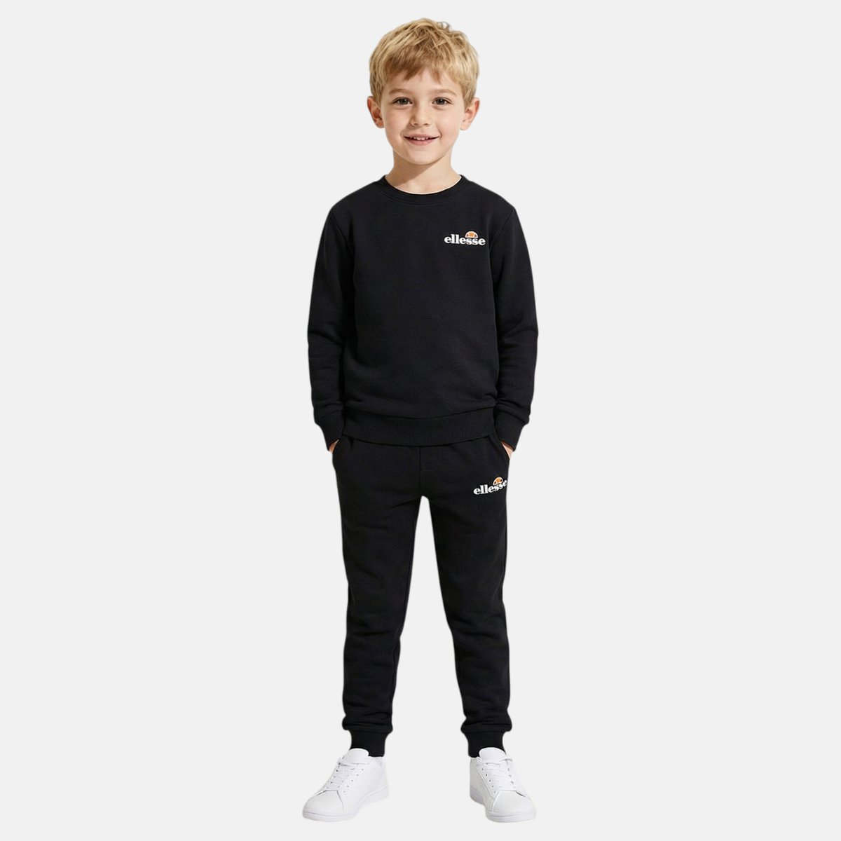 Ensemble sweat col zippé et pantalon de jogging TRAINING noir, ELLESSE