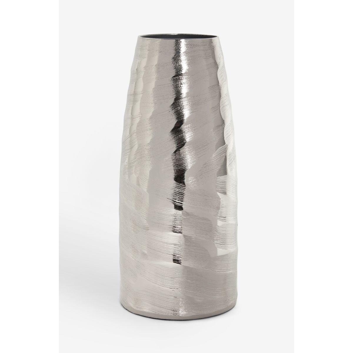 Vase texturé en métal argent, NEXT