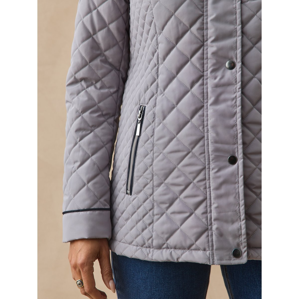 Parka déperlante et matelassée gris, DAXON