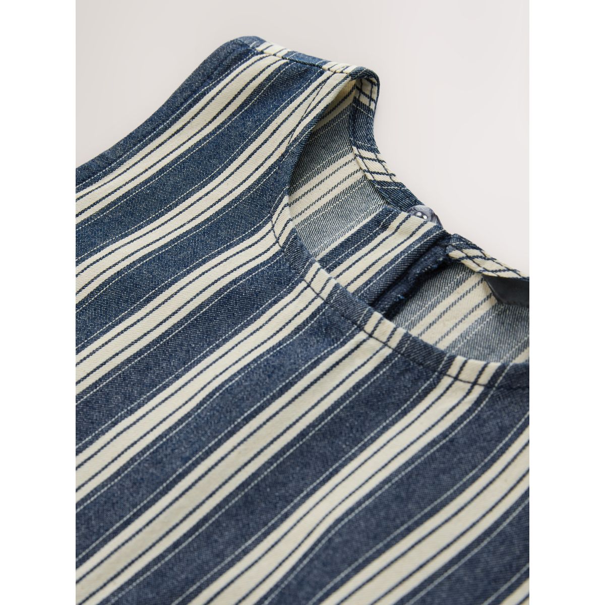 Robe droite courte en jean rayures bleues, NEXT