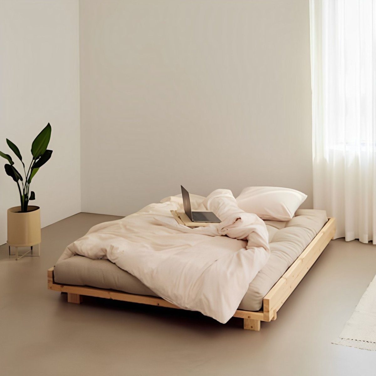Lit en pin massif SOCIAL - SOCIAL bois clair, KARUP DESIGN