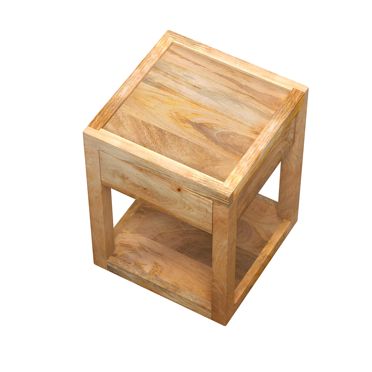 Table de chevet 1 tiroir en bois de manguier - JAKARTA bois clair, MAISON PAVANE