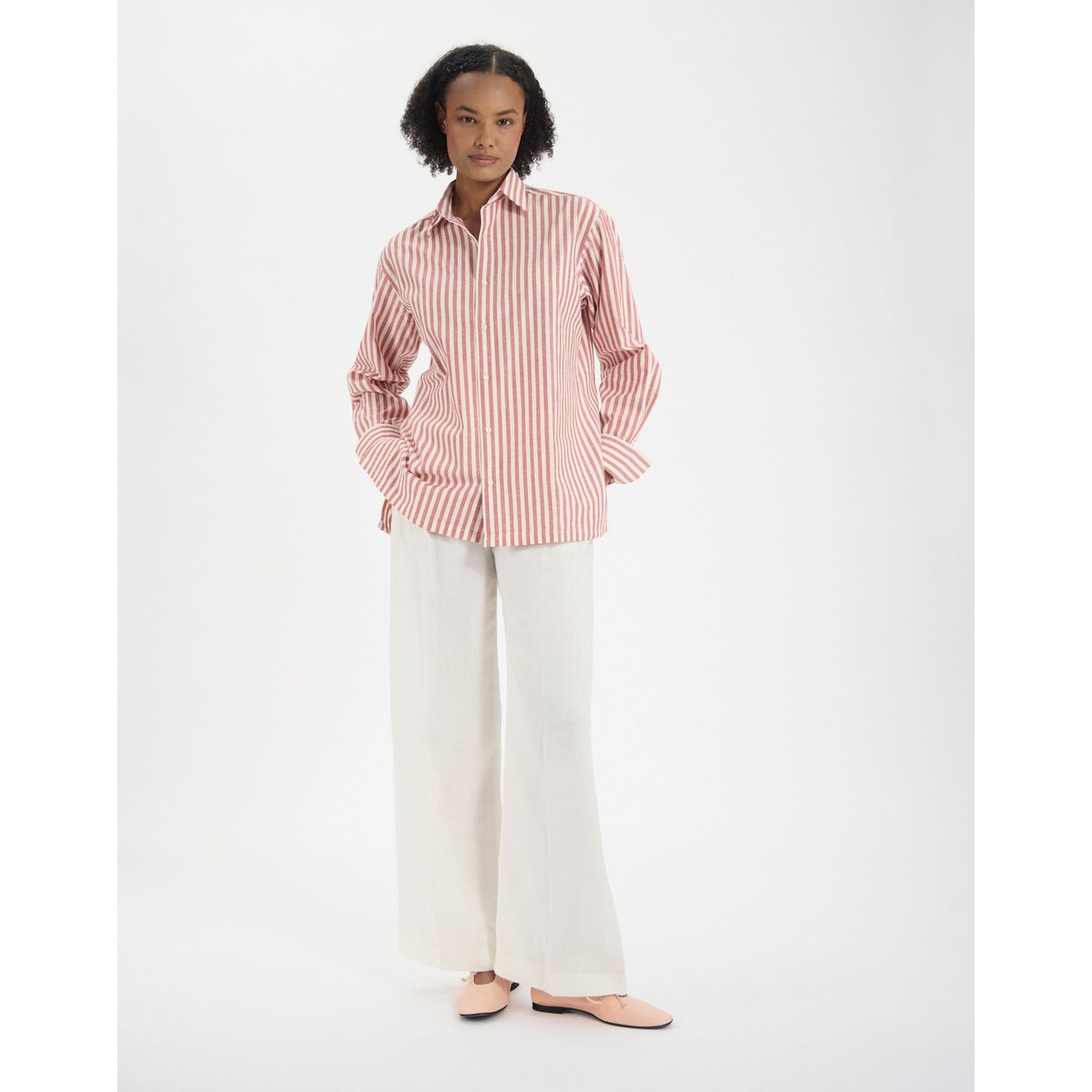 Chemise Nova en coton rouge red, INES DE LA FRESSANGE PARIS