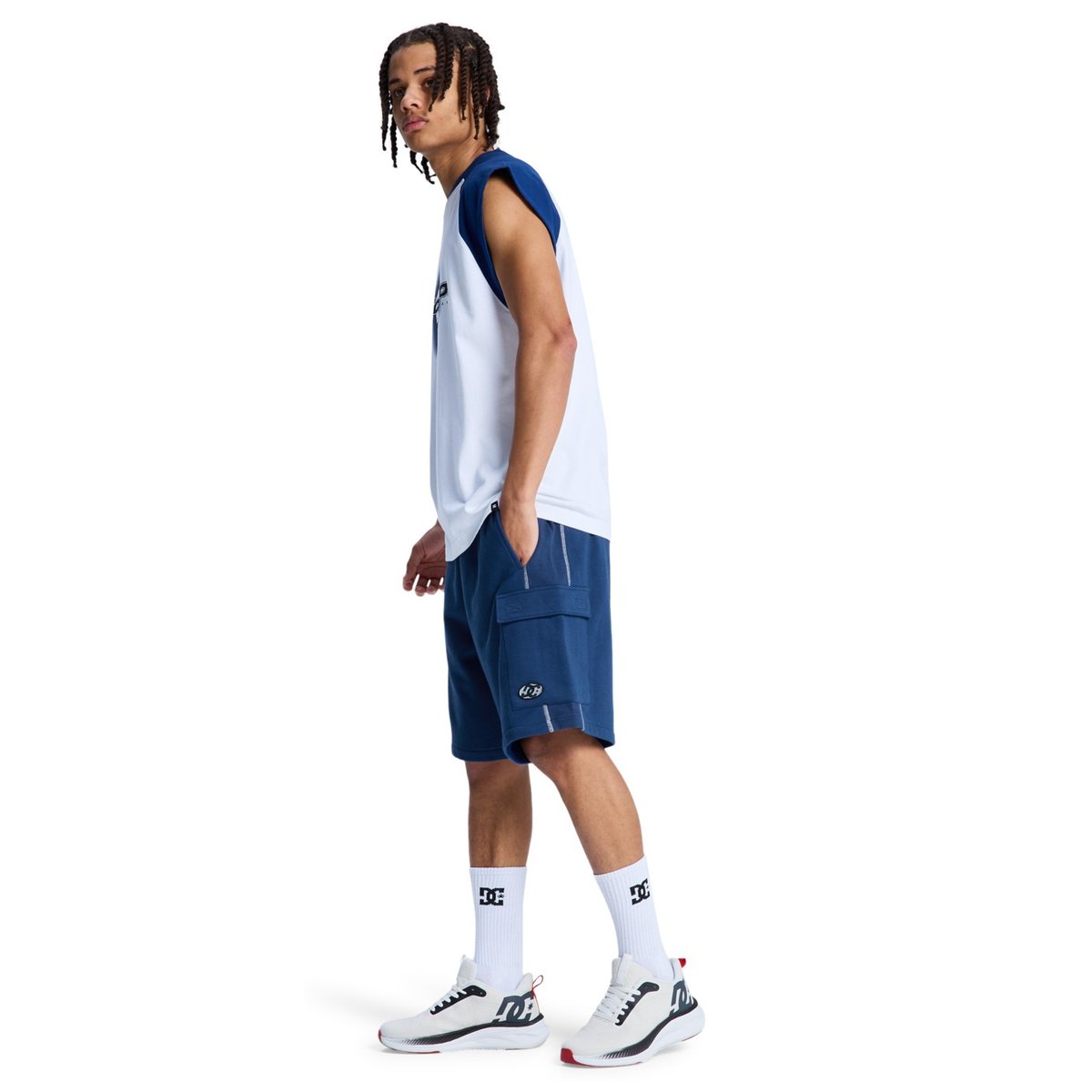 Short en molleton FLOW DOWN. bleu estate blue, DC SHOES
