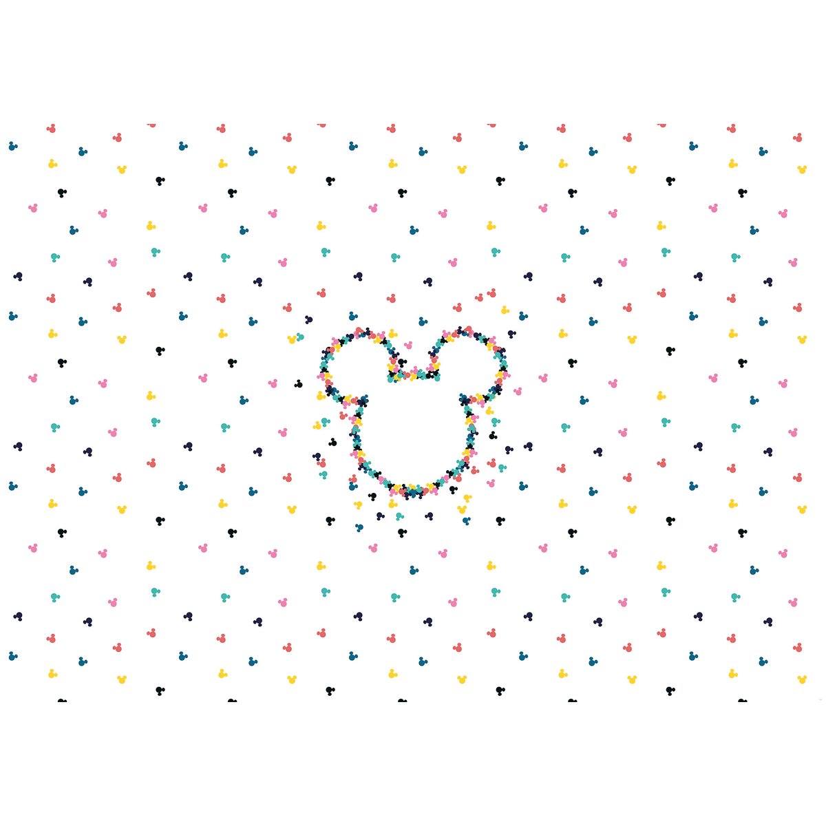 Papier peint Komar - Mickey Heads-Up - 400 x 280 cm multicolore, HEXOA