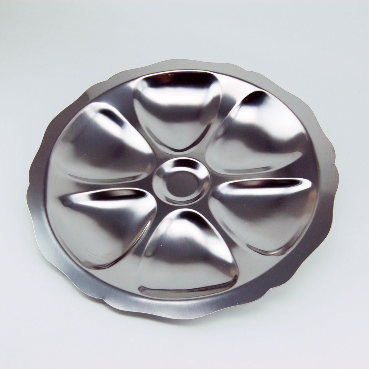 Assiette inox 6 huitres argent / métallique, TARRERIAS BONJEAN