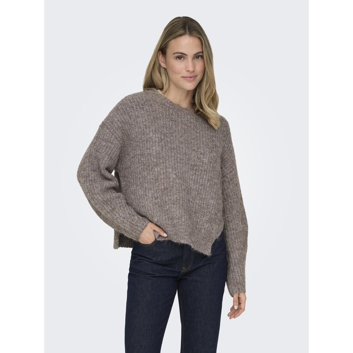 Pull En Maille chocolate brown, ONLY