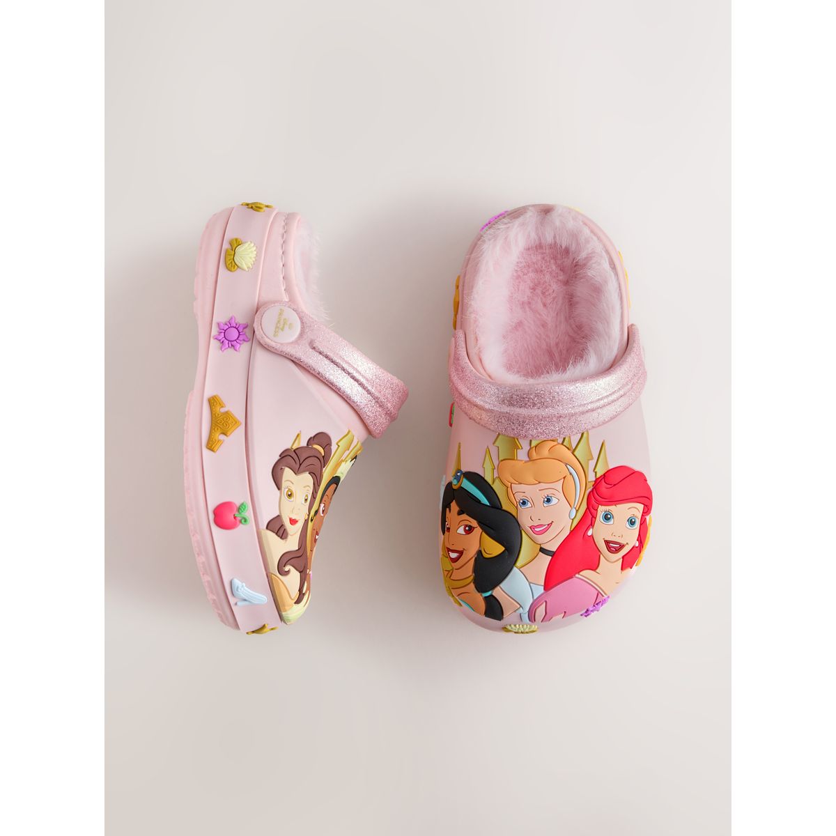 Chaussons sabots confortables disney doublés rose, NEXT