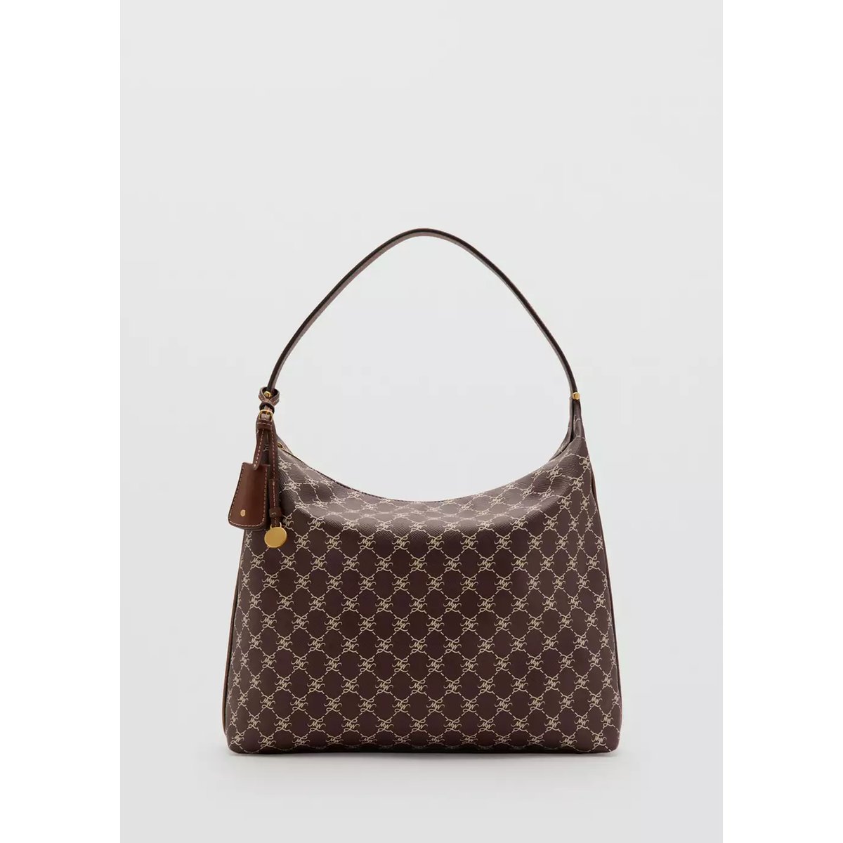 Sac à bandoulière moyen avec logo bordeaux, MANGO