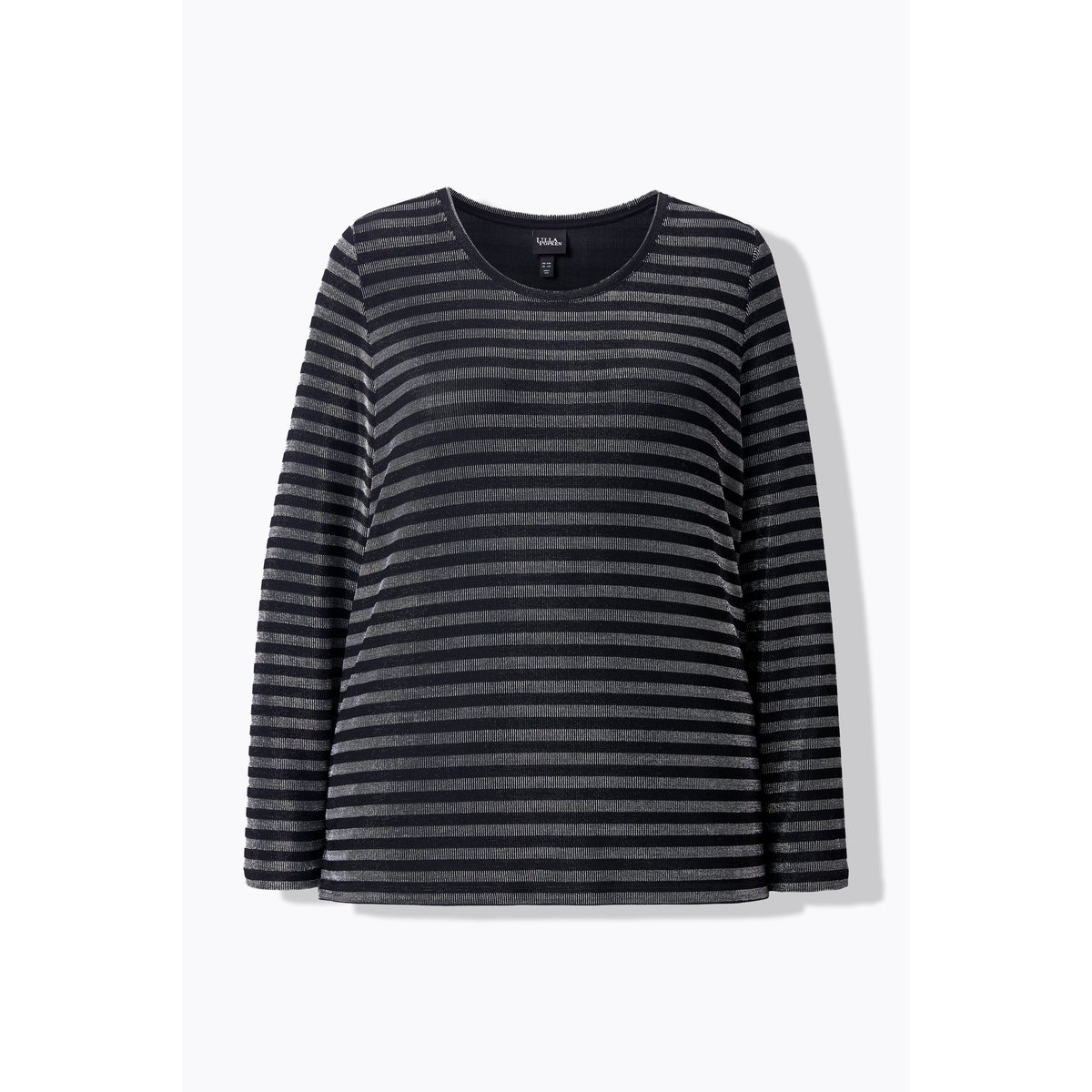 T-shirt à bande scintillante Classic noir, ULLA POPKEN