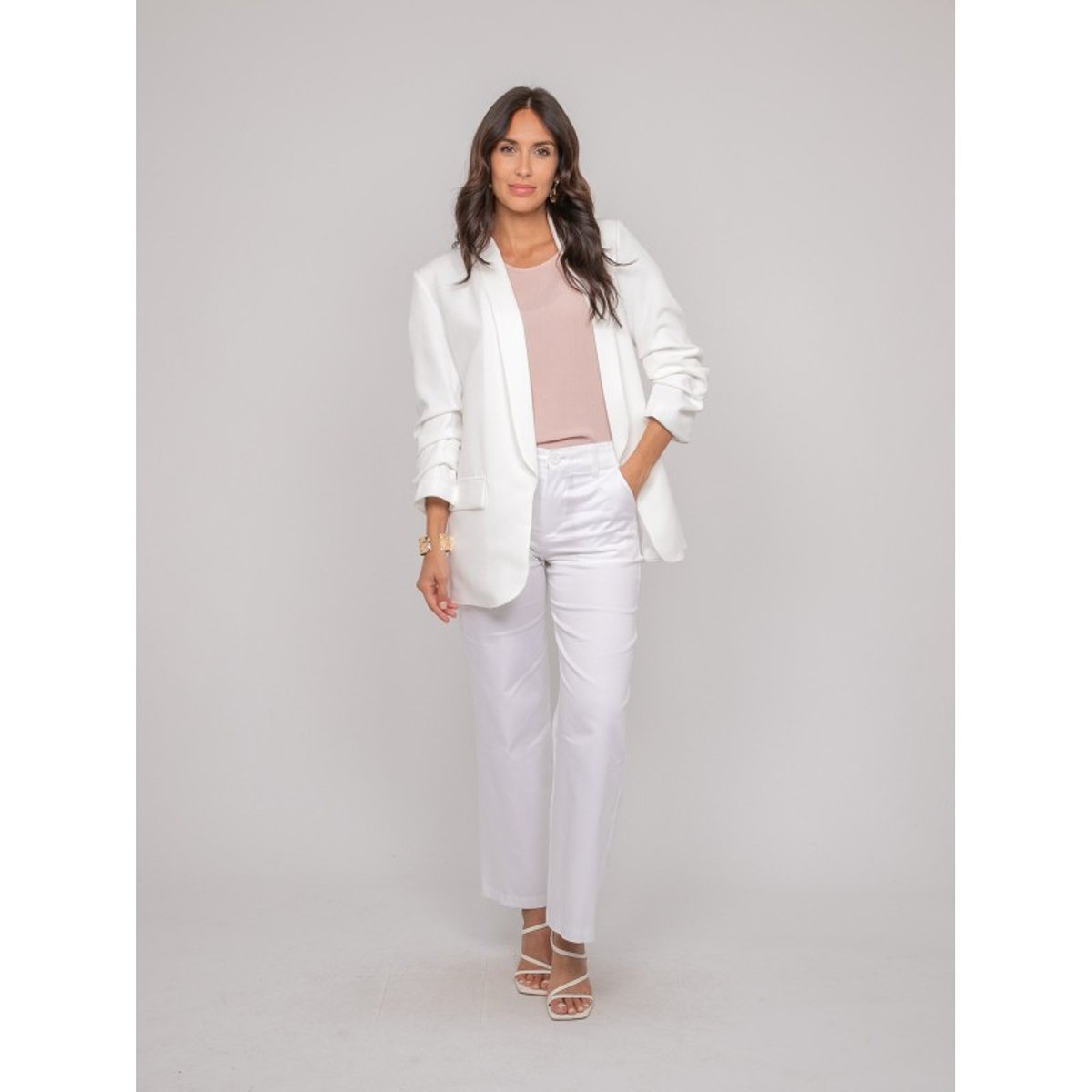 Blazer Ustena blanc, DONA LISA