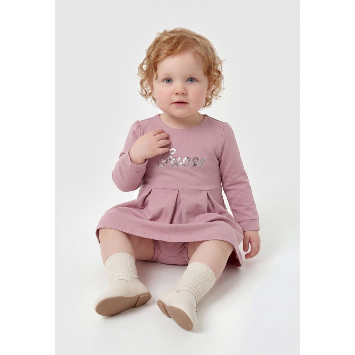 Ensemble Robe Et Culotte rose multi, GUESS KIDS