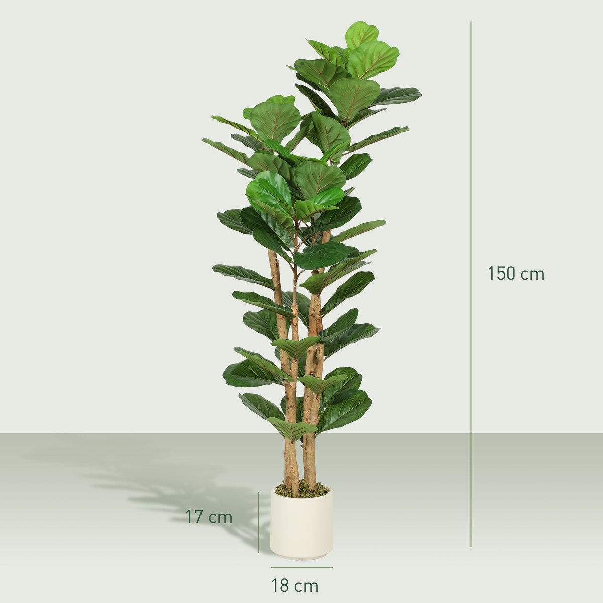 Plantes artificielles PEVA Vert vert, HOMCOM