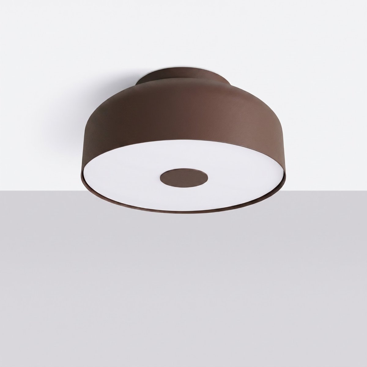 Plafonnier Acier Marron E27 4 OMIQ marron, EDEN